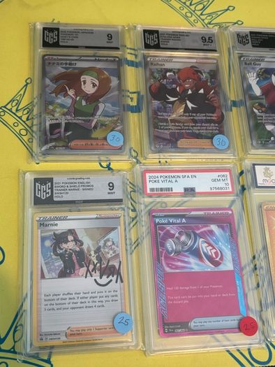 pokemon cards 6 GRADED CARDS