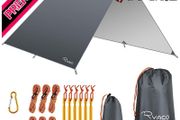 Hammock Rain Fly Tent Tarp, 3m x 3m Tarpaulin Portable Sunshade Lightweight Waterproof Groundsheet Windproof Camping gazebo Picnic Mat Anti UV Sun Shelter for Camping Travel Beach MULTIPLE COLOURS AVAILABLE (FREE SHIPPING)