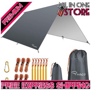 Hammock Rain Fly Tent Tarp, 3m x 3m Tarpaulin Portable Sunshade Lightweight Waterproof Groundsheet Windproof Camping gazebo Picnic Mat Anti UV Sun Shelter for Camping Travel Beach MULTIPLE COLOURS AVAILABLE (FREE SHIPPING)