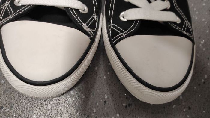 Black Canvas Low Trainers size 8