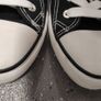 Black Canvas Low Trainers size 8 Image 4