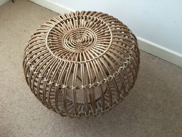 Wicker foot rest