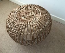 Wicker foot rest