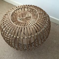Wicker foot rest
