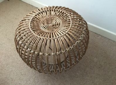 Wicker foot rest