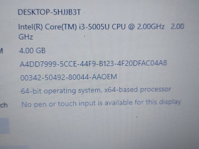 DELL Vostro 15, 3000 Series, Intel Core i3-5005U CPU, 2.0GHz, 4GB Ram, 500GB HDD, windows 10, Microsoft Edge, Chrome and VLC