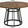 Round Dining Table 120 cm With Engineered Wood Top Image 2