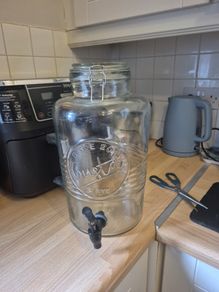 glass jar with tap