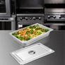 4 Pack Steam Table Pans 20.9 x 12.8 x 3.9 Inch Deep Steam Table Pan Full Size 13L Deep Food Container Stainless Steel Oven Tray Hotel Pans Anti-Jam Steam Table Food Pan Image 6