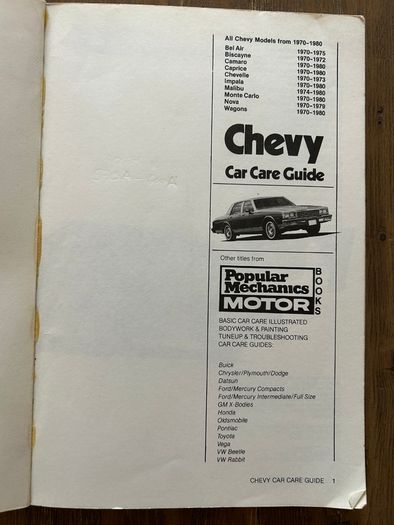 Chevy Repair / Service Manual