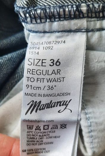 Mantaray Debenhams denim jeans 36 waist and 31 leg in excellent condition with no issues see last two photos for exact measurements FREE STANDARD POSTAGE INCLUDED
