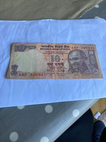 10 Rupees Banknote of India - Mahatma Gandhi