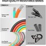nti-Break Resistance Bands Set, Exercise Bands for Men Women with 5 Fitness Tubes, 2 Foam Handles, 2 Ankle Strap, Door Anchor for Strength Workouts, Yoga, Stretch, Physio Home Gym Equipment Image 5