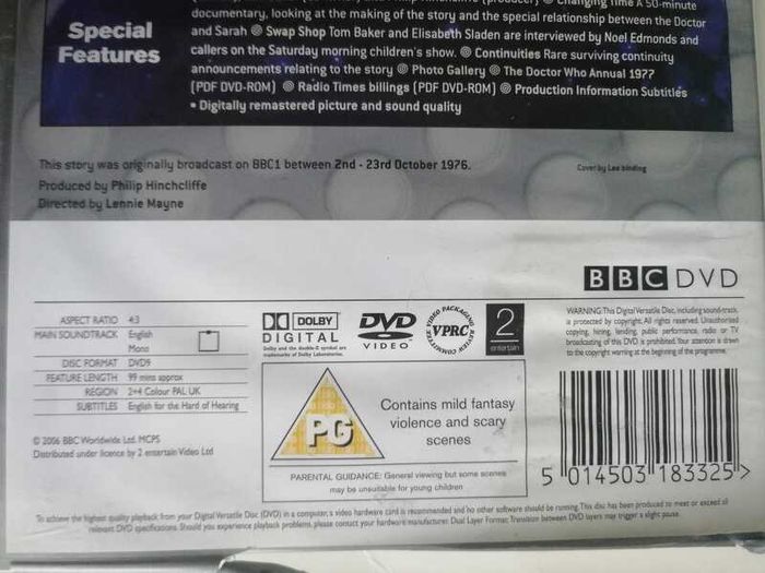 Doctor Who (Tom Baker) [1976] The Hand Of Fear [DVD TV Boxset]
