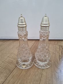 Bohemian Crystal Salt & Pepper Shakers