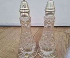 Bohemian Crystal Salt & Pepper Shakers