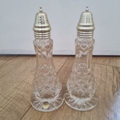 Bohemian Crystal Salt & Pepper Shakers
