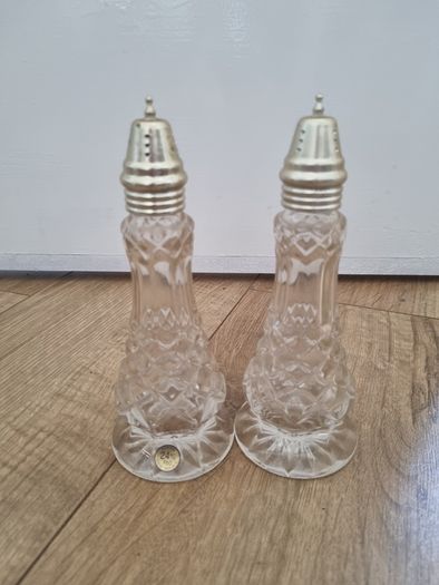 Bohemian Crystal Salt & Pepper Shakers