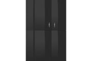 Shoe Cabinet High Gloss Black 80x39x178 cm Chipboard
