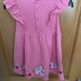 Jojo Maman Girls pink unicorn dress aged 3-4 years Image 2