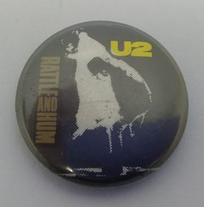 U2 Rattle and Hum Metal Button Pin Badge from 1988