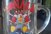 Vintage 1980's Disneyland Paris Donald Duck Beer Pint Glass