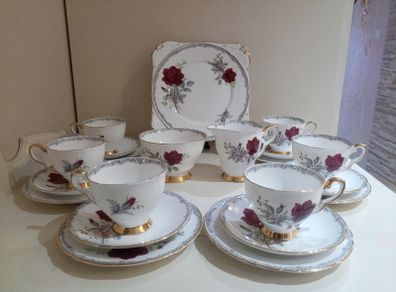 Vintage Tea Set 21 piece, Royal Stafford 'Roses to remember'