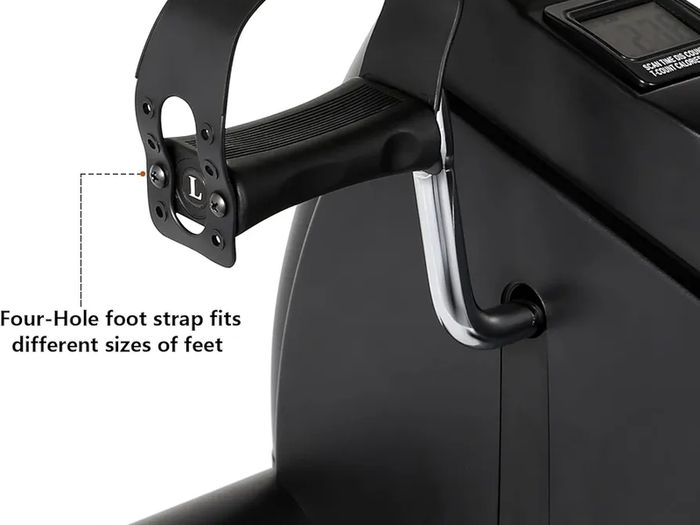 Mini Exercise Bike Pedal Sit Down, Under Desk Bike with LCD Display for Legs and Arms, Non-Slip Mat Included