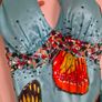 Blue embellished halter dress Image 2