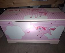 Unicorn wooden toy box