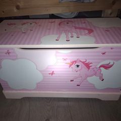 Unicorn wooden toy box