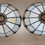 2 Tiffany style amber & cream ceiling shades Image 4