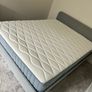 IKEA SLATTUM King Bed Frame Grey & Mattress (Excellent Condition) Image 3