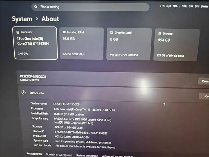 Msi Katana 15 B13v