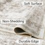 Vintage Beige Rugs Living Room Washable Non Slip Large Area Rug 240x300cm Bedroom Kitchen Hall Lounge Office Dining Room Indoor Carpet Low Pile Big Carpets Image 5