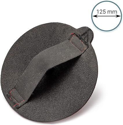 Glass Polish 15918 Flexible Hand Sanding Holder for 125mm Hook & Loop Grip Abrasive Discs - 125mm
