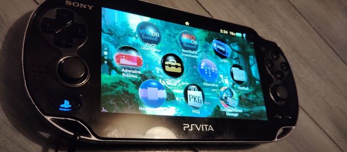 Psvita 1004 Oled Modded Henkaku 128gb Original Charger Excellent