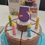 Wooden vegetables and cake Image 4