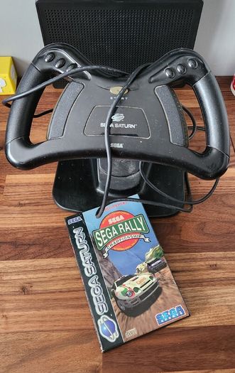Sega Rally Sega Saturn + Sega Saturn - Arcade Racer Steering Wheel