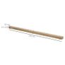 Foldable Balance Beam, Non-slip, Suede Cover, Sturdy Wood, 210 x 10 x 6.5 cm, Brown Image 2