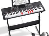 61-Key Digital Keyboard Piano with Stand, Microphone & Headphones
