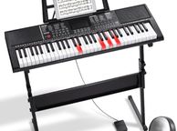 main image for ad 61-Key Digital Keyboard Piano with Stand, Microphone &amp; Headphones