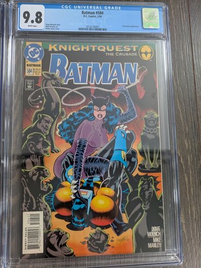 Batman Issue 503 + 504 Cgc 9.8  Graded Comic Books Catwoman Azrael Knightfall Knightquest Marvel DC