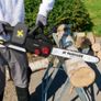 Parkside Performance 40V Cordless Brushless Chainsaw. Garden Maintenance DIY Projects Heating Logs Image 4