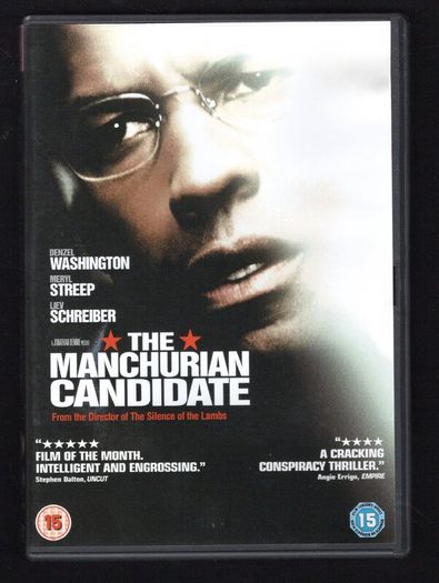 The Manchurian Candidate DVD Movie Staring Denzel Washington, Meryl Streep & Lieve Schreiber