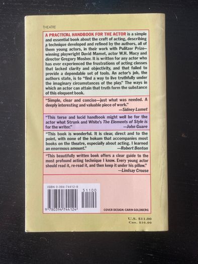 A Practical Handbook for the Actor
