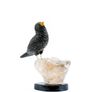 Obsidian Blackbird Sculpture, Handcrafted Volcanic Stone Art, Home Decor Accent, Unique Nature-Inspired Gift Image 2