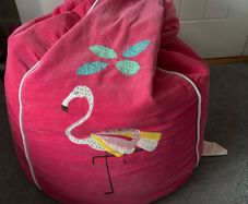 Pink cotton Bean bag