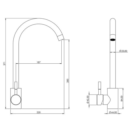 Tivoli Chrome Kitchen Sink Mixer Tap | Single Lever