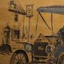 Gold Foil "Ford Model T 1915" Framed print Image 4